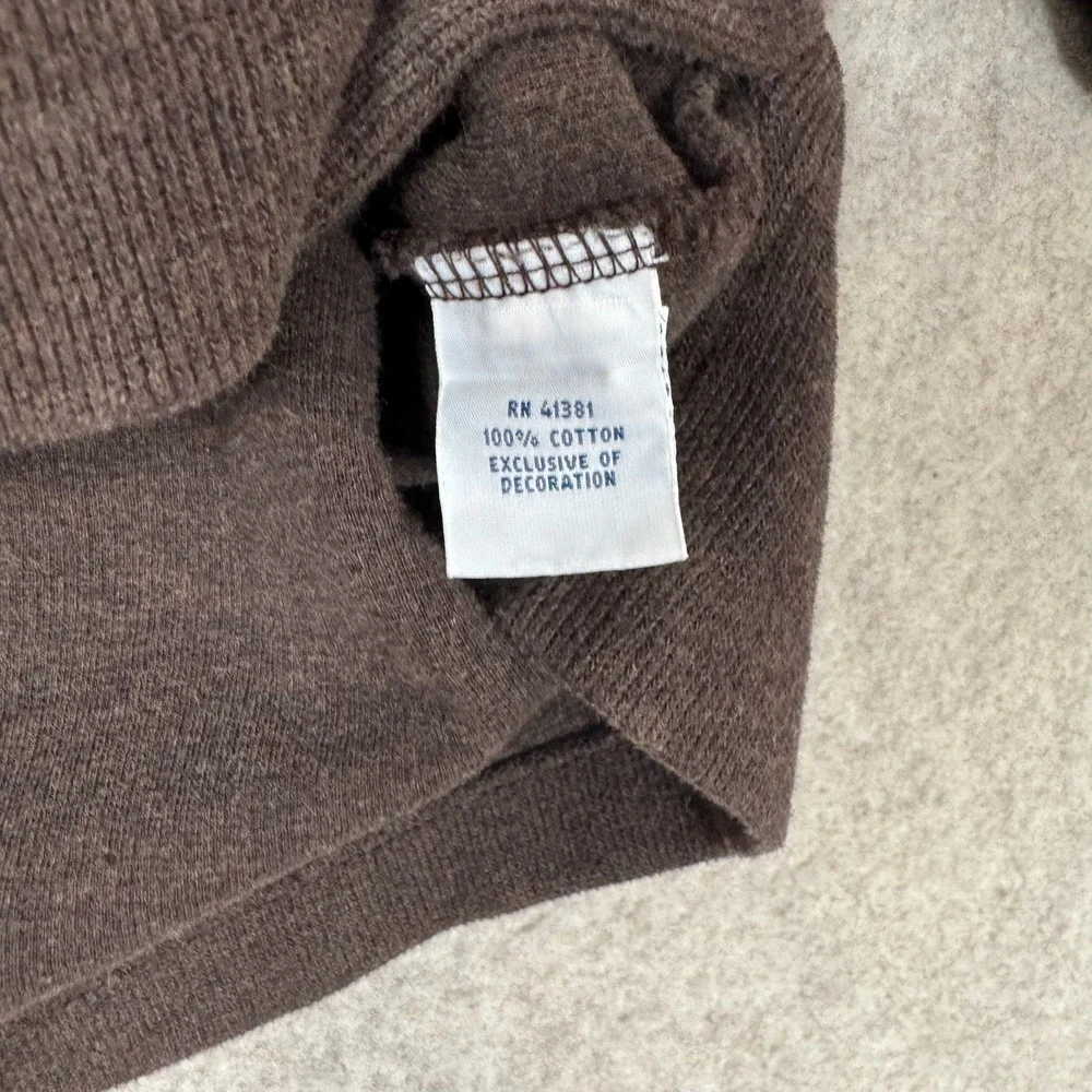 Polo‎ Ralph Lauren Quarter Zip Pullover Mens 2XB Brown Cotton Knit Logo